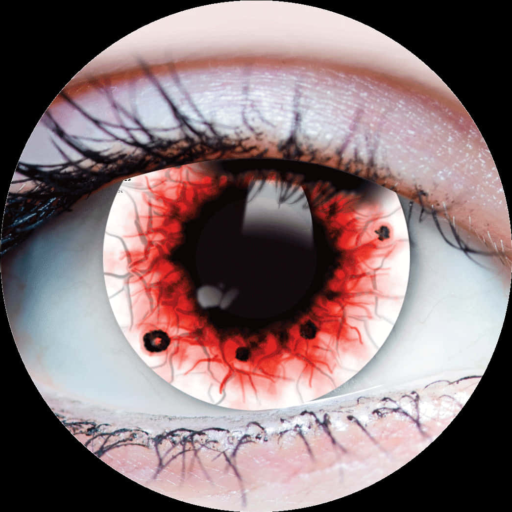 Closeup Red Bloodshot Eye PNG Image