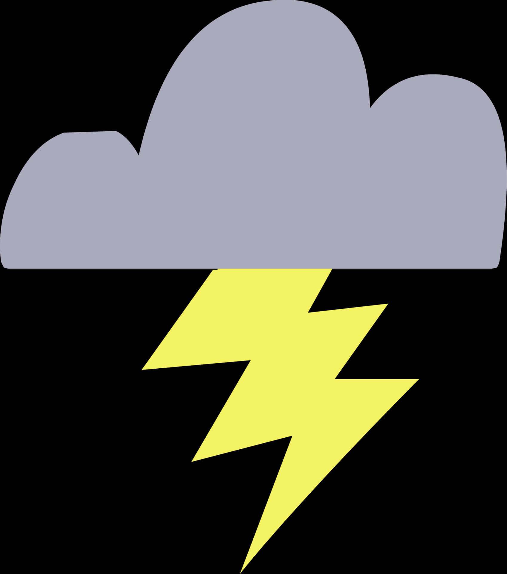 Cloud_and_ Lightning_ Bolt_ Icon PNG Image