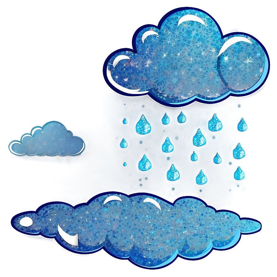 Cloud Cartoon With Glitter Png 51 PNG Image