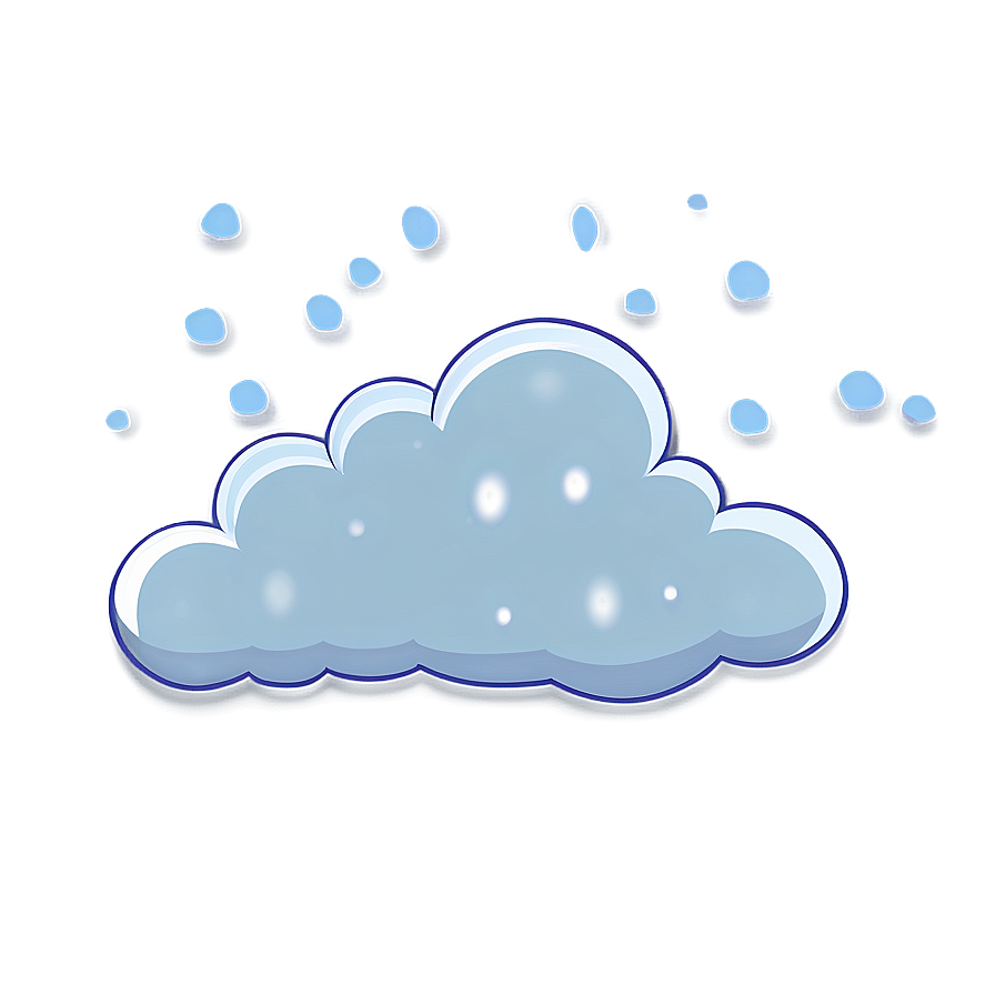 Cloud Cartoon With Snow Png Nol PNG Image