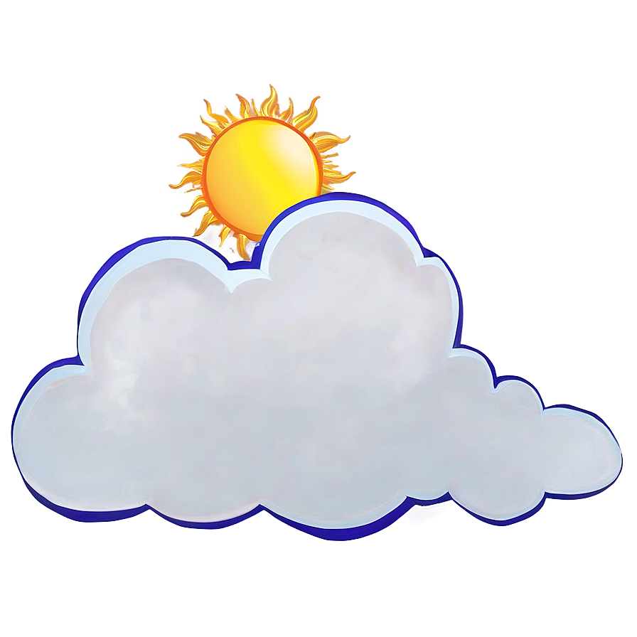 Cloud Cartoon With Sun Png 51 PNG Image