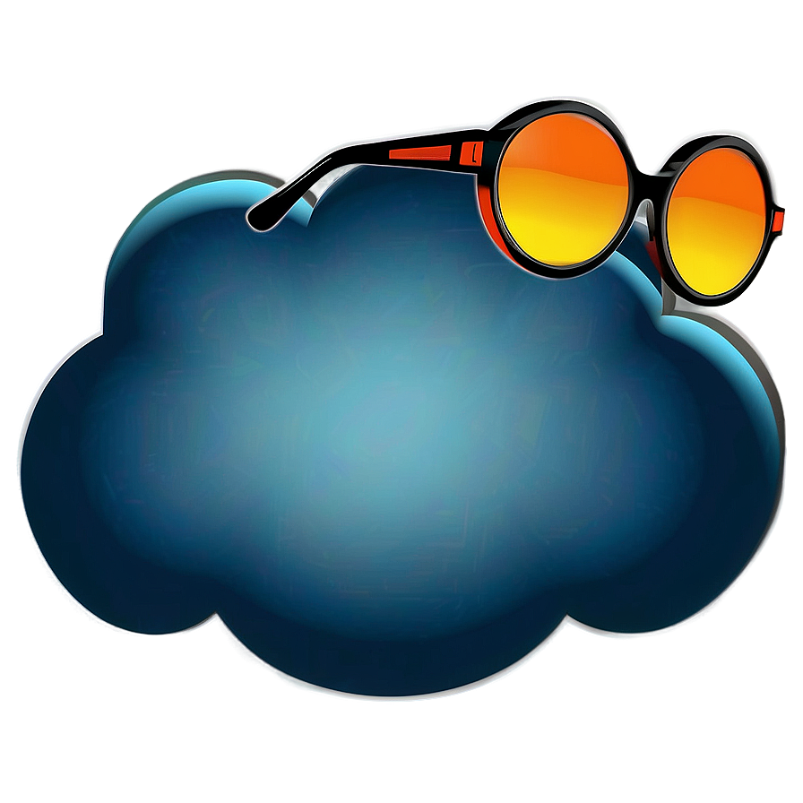 Cloud Cartoon With Sunglasses Png Lpm35 PNG Image