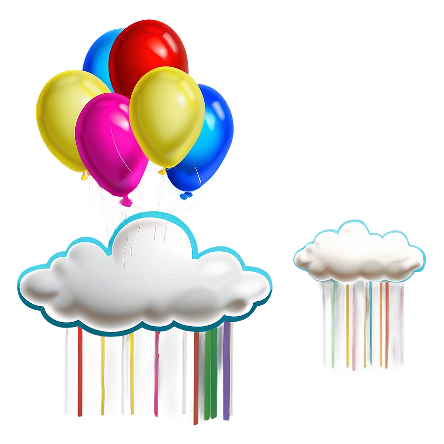 Cloud With Balloons Png 06252024 PNG Image