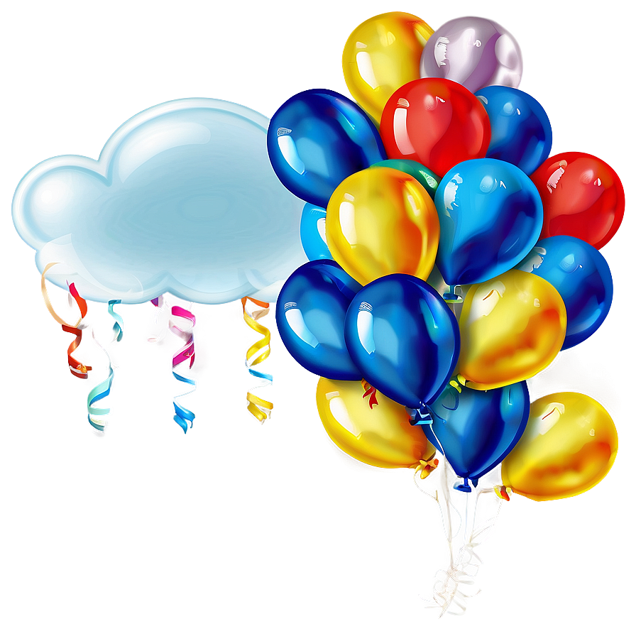 Cloud With Balloons Png Gdo PNG Image