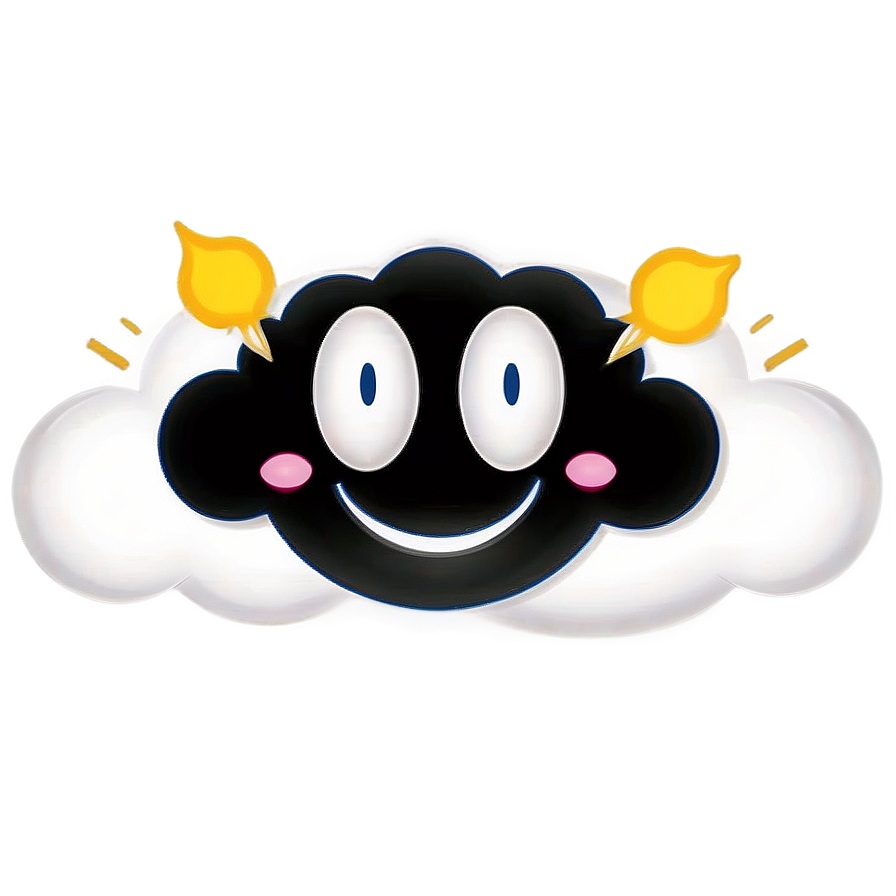 Cloud With Face Emoji Png Lrk PNG Image