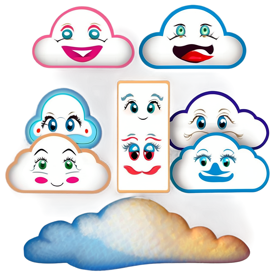 Cloud With Faces Png Dhm PNG Image