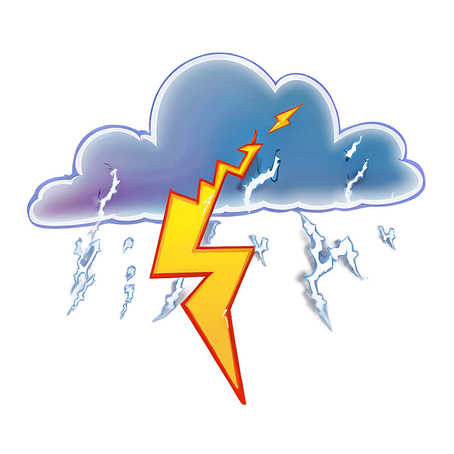 Cloud With Lightning Bolt Png Umv52 PNG Image