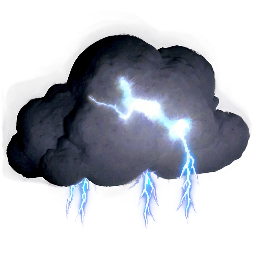 Cloud With Lightning Png 94 PNG Image