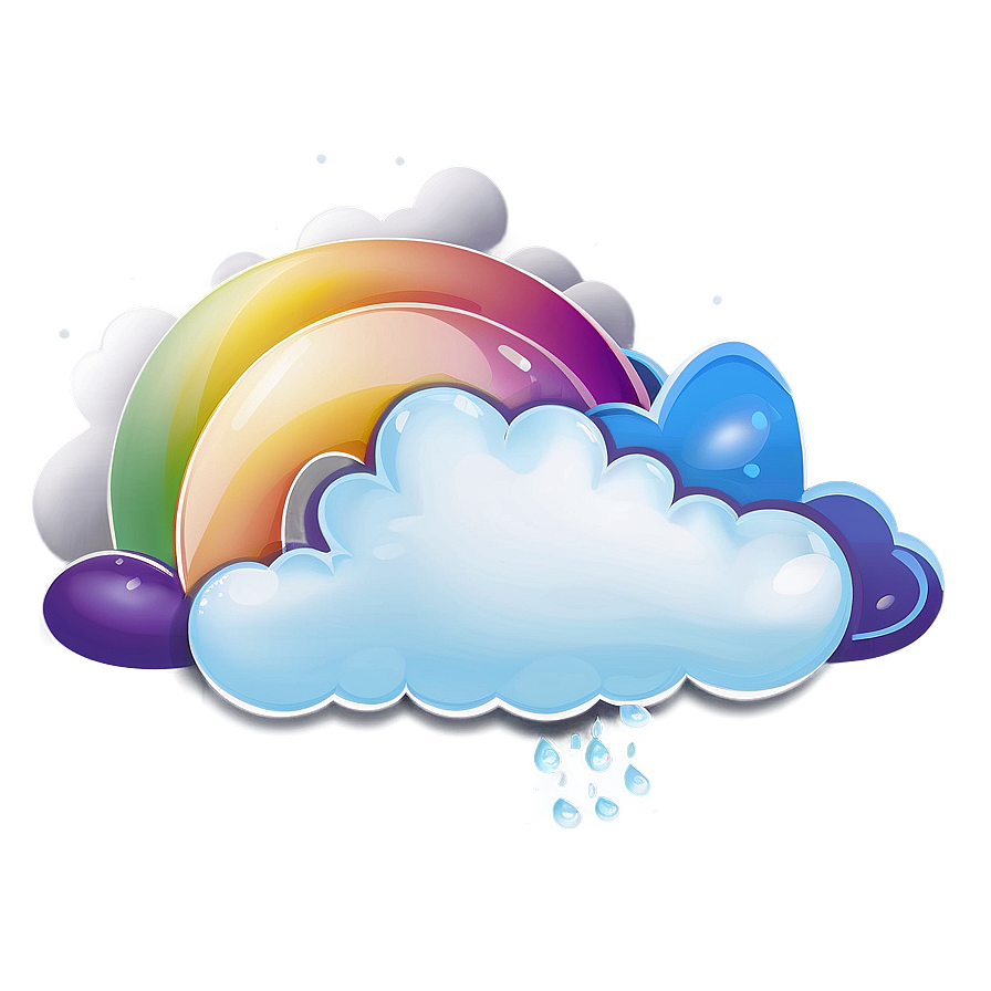 Cloud With Rainbow Png 46 PNG Image