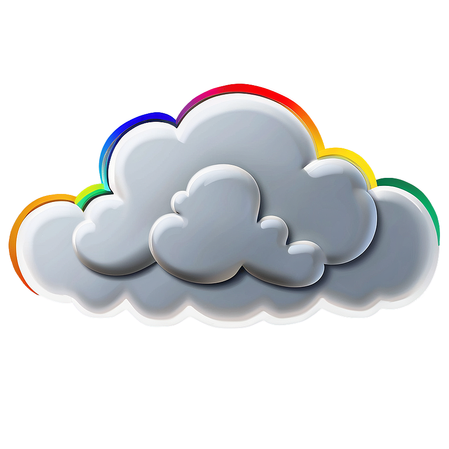 Cloud With Rainbow Png 55 PNG Image