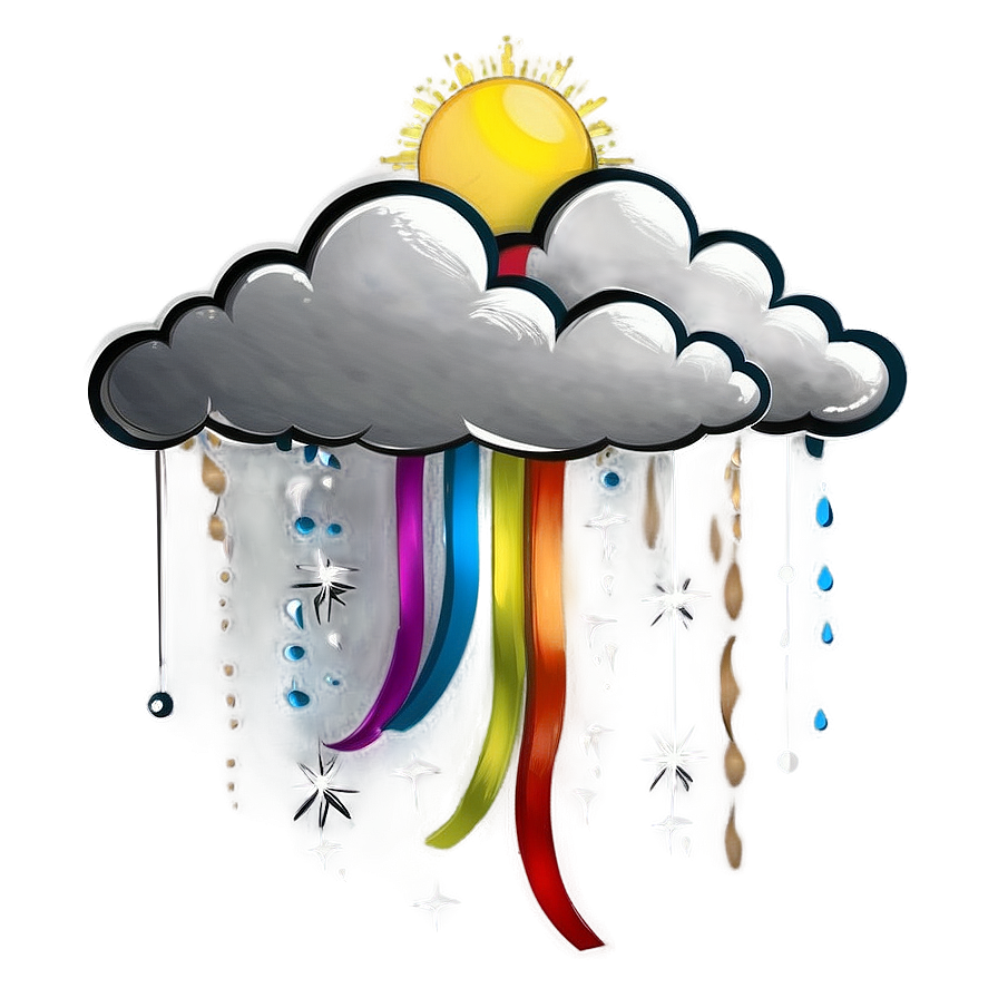 Cloud With Rainbow Png Kta76 PNG Image