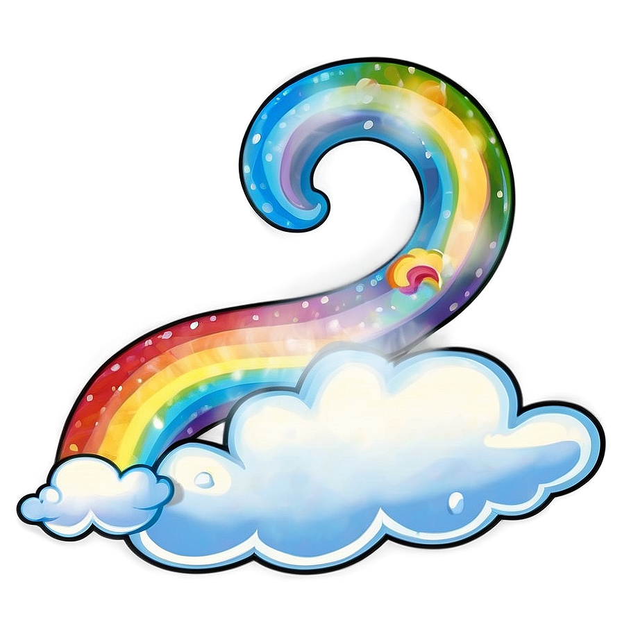 Cloud With Rainbow Tail Png 60 PNG Image