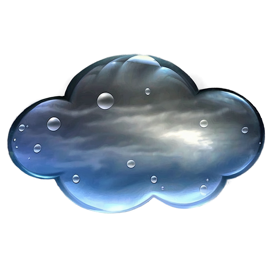 Cloud With Raindrops Png 22 PNG Image