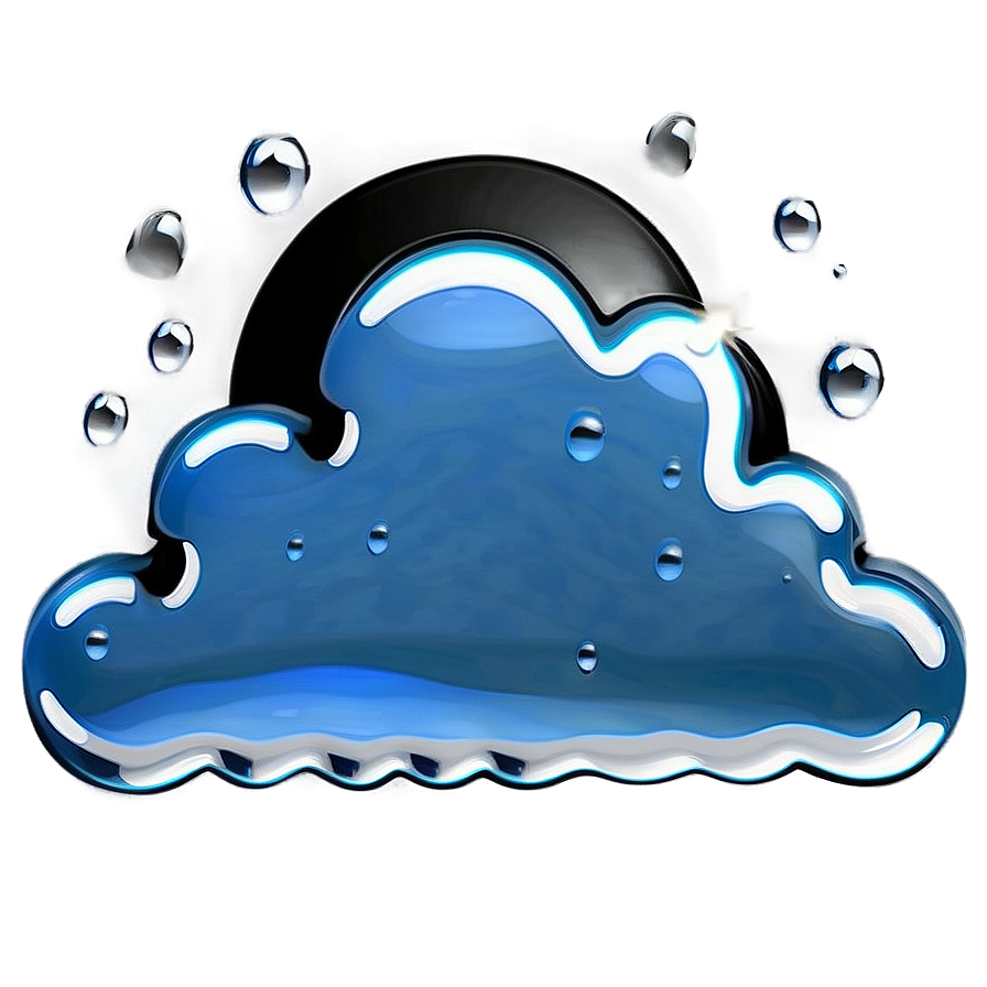 Cloud With Raindrops Png Iob55 PNG Image