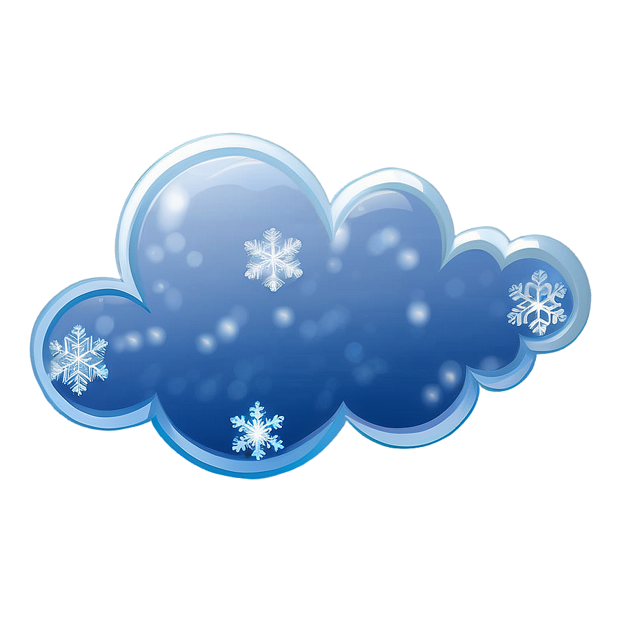 Cloud With Snowflakes Png 06252024 PNG Image