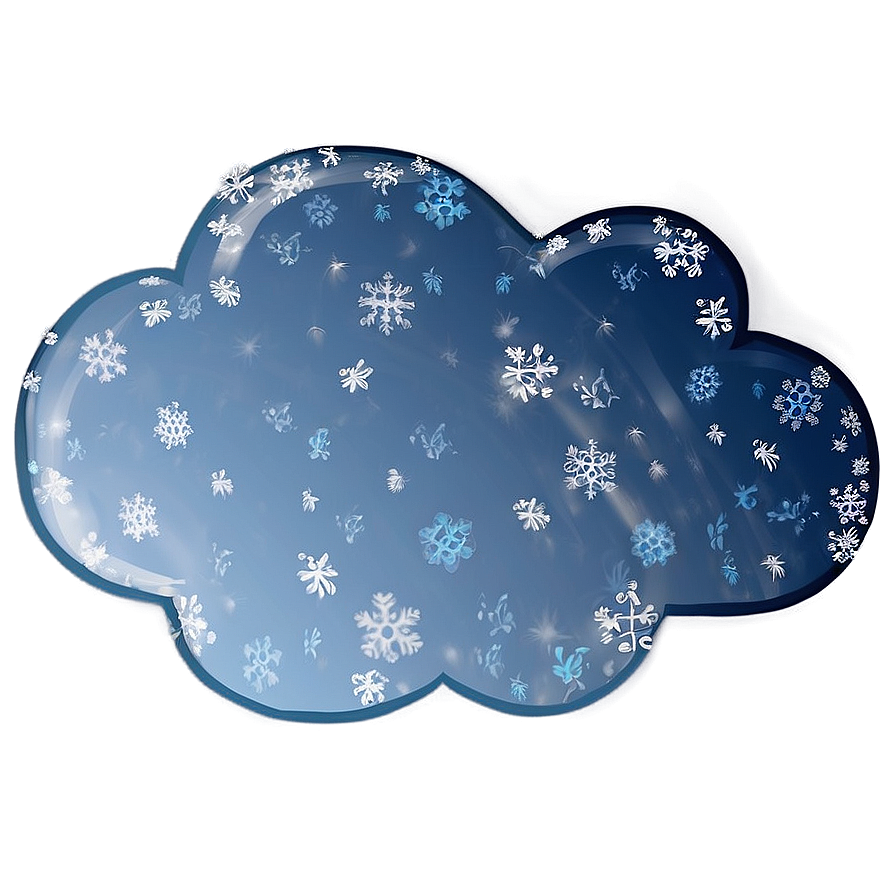 Cloud With Snowflakes Png Lsv62 PNG Image