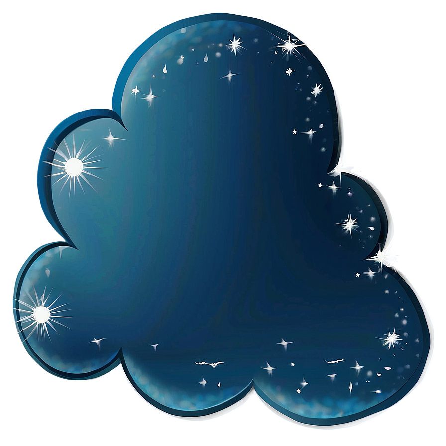 Cloud With Sparkles Png 84 PNG Image