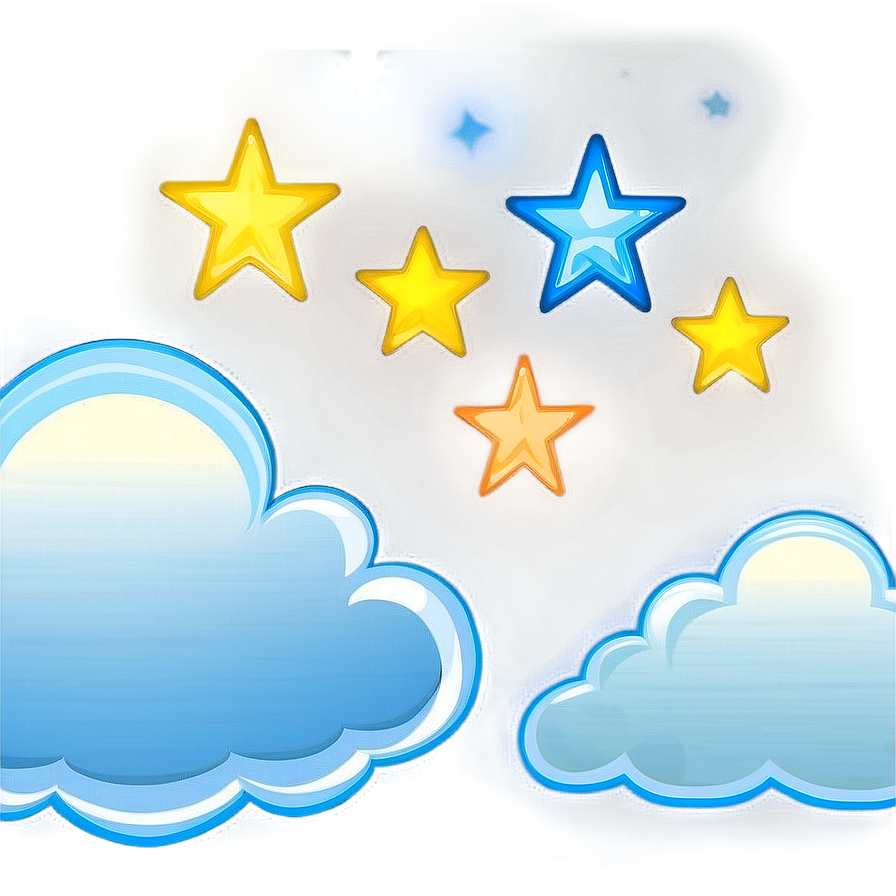 Cloud With Stars Clipart Png 05252024 PNG Image