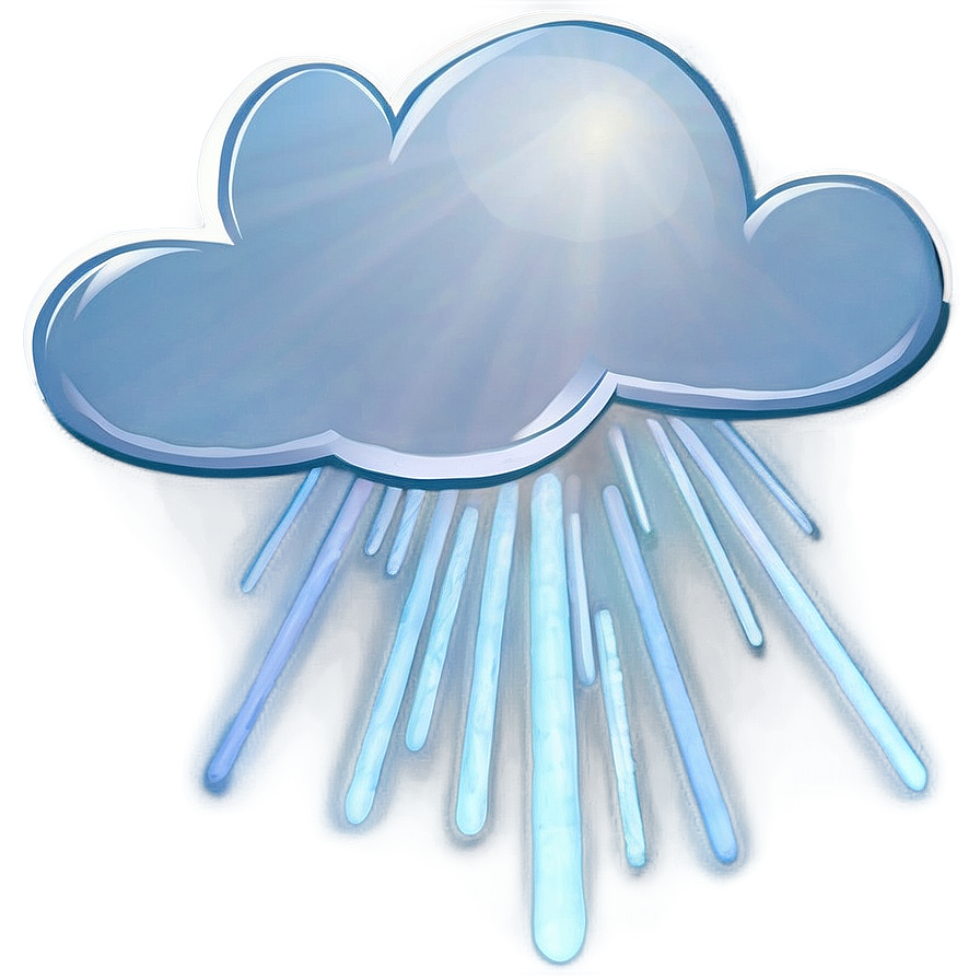 Cloud With Sun Rays Png 7 PNG Image