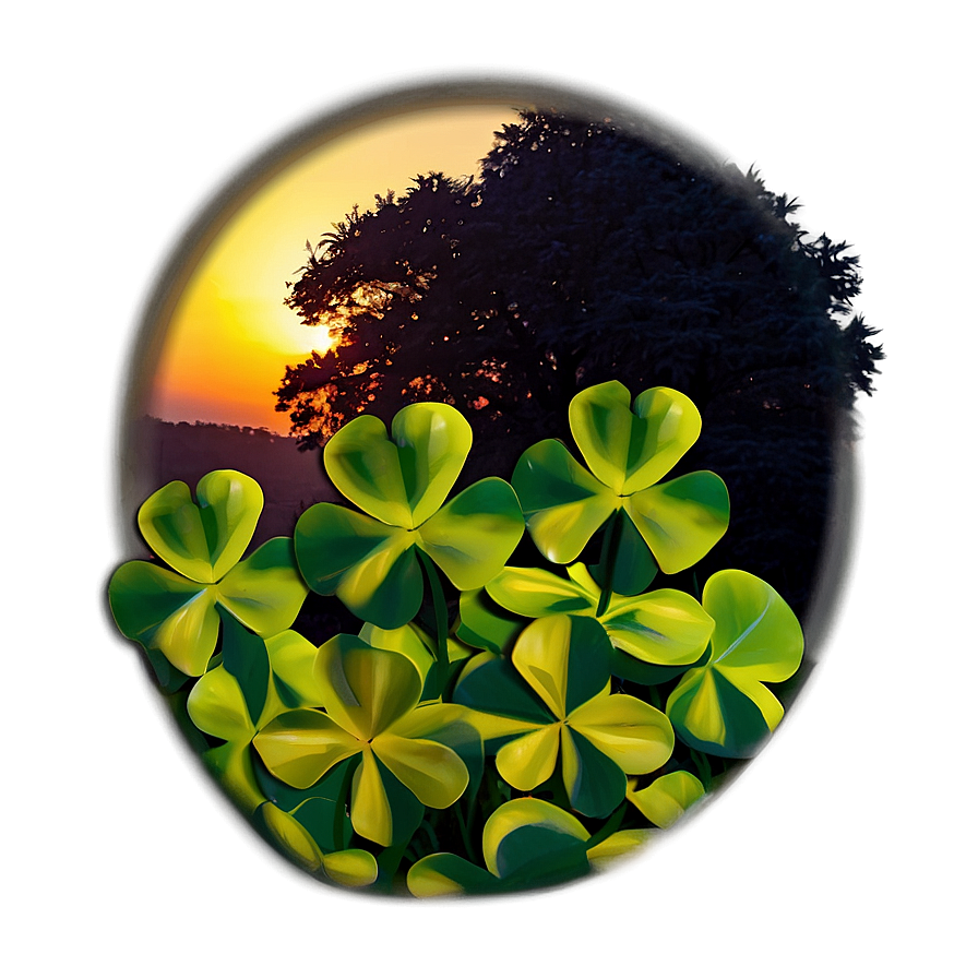 Clover Field Sunset Png 30 PNG Image