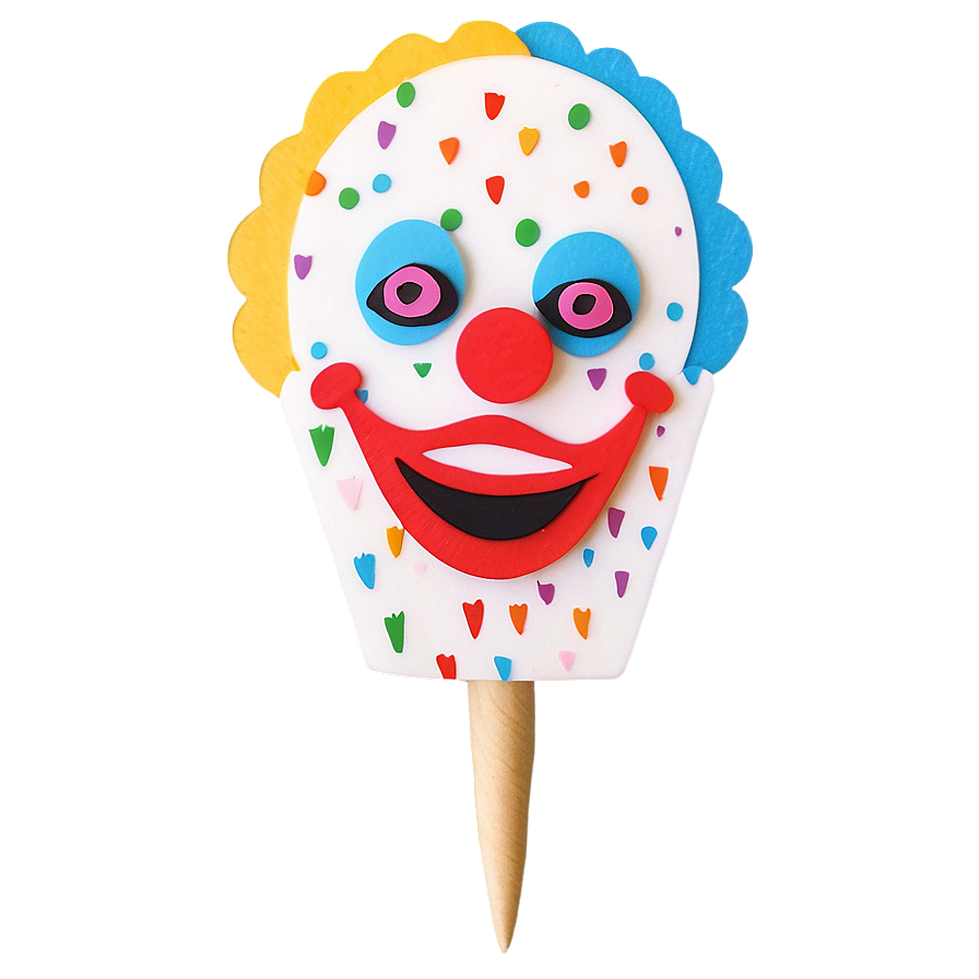 Clown Cupcake Topper Png 05232024 PNG Image