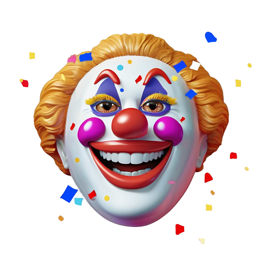 Clown Emoji With Confetti Png Lyl15 PNG Image