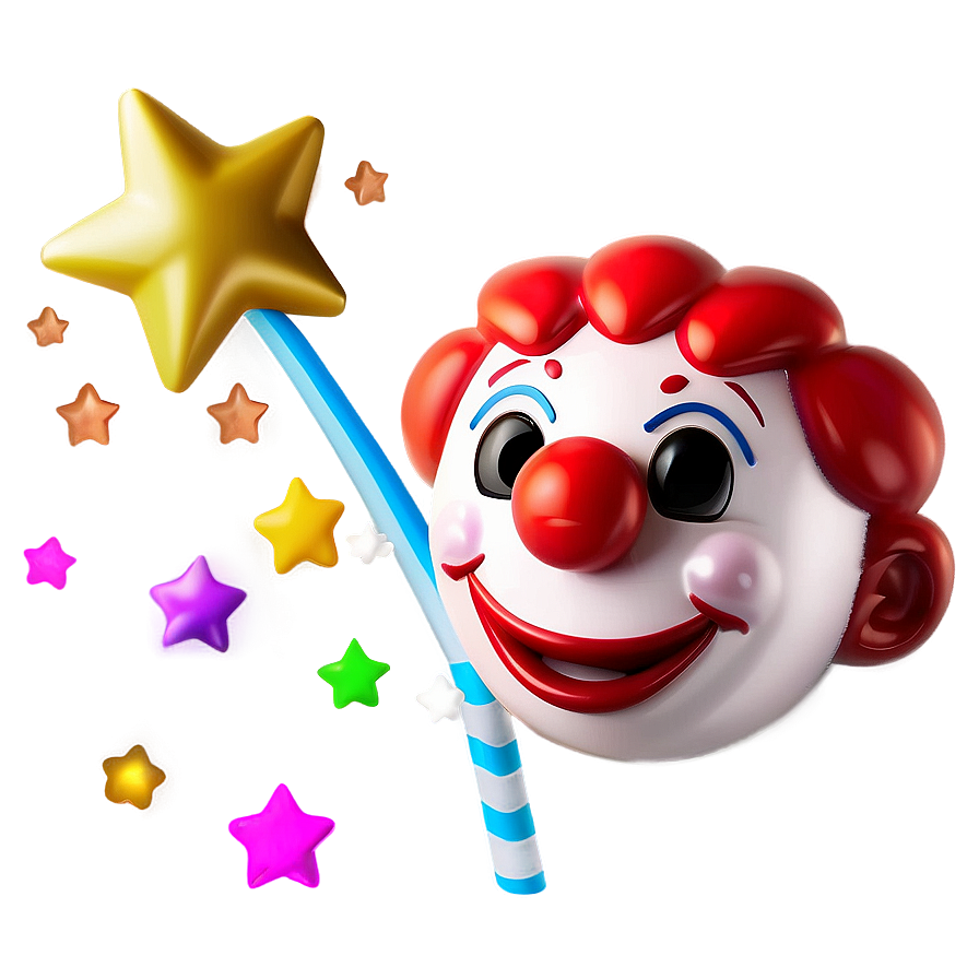 Clown Emoji With Magic Wand Png 05252024 PNG Image