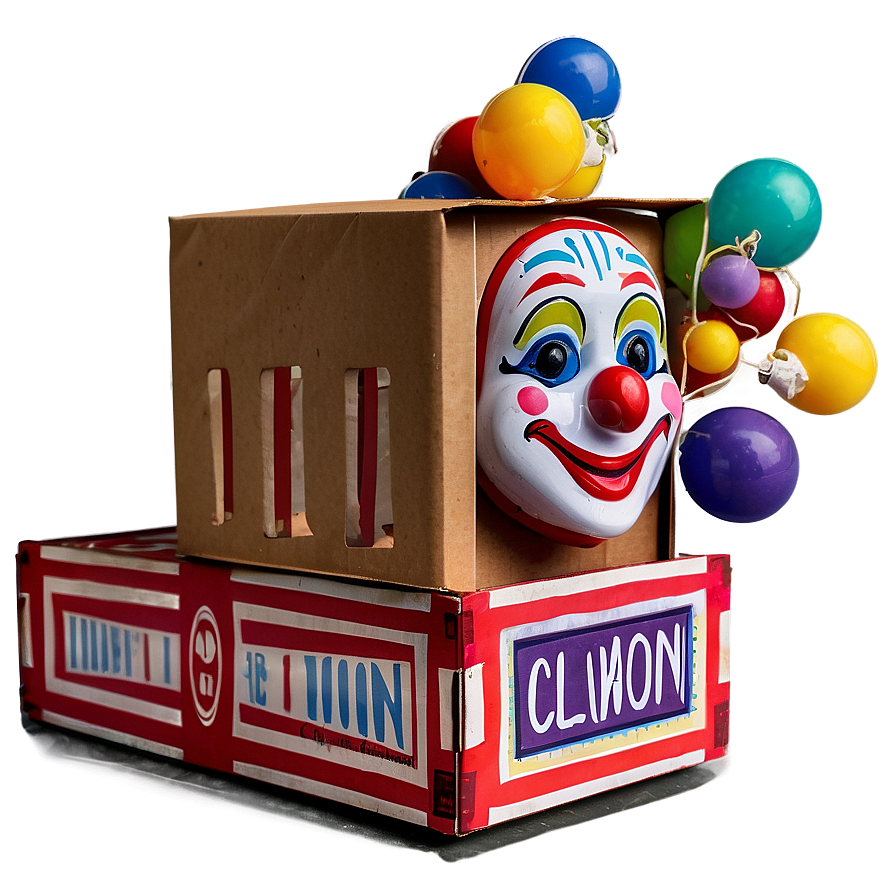 Clown In A Box Toy Png Jlp20 PNG Image