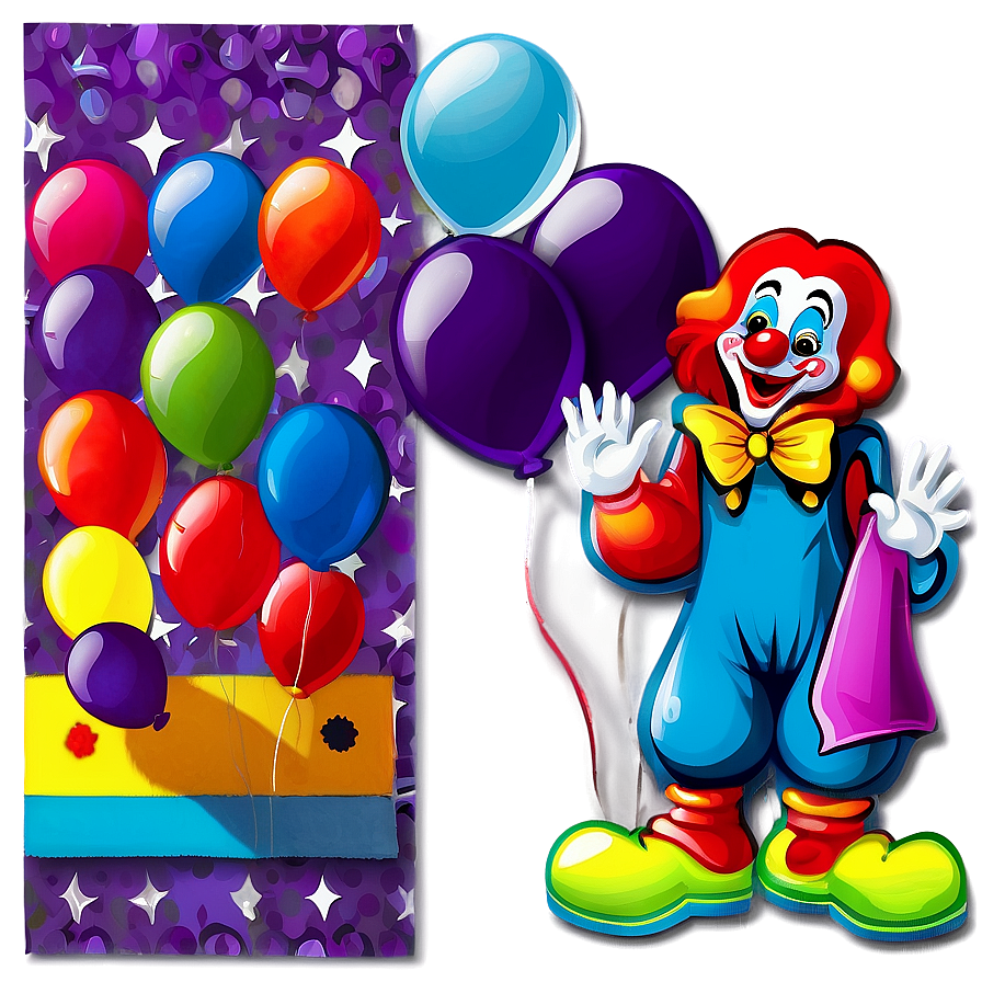 Clown Theme Invitation Png 30 PNG Image