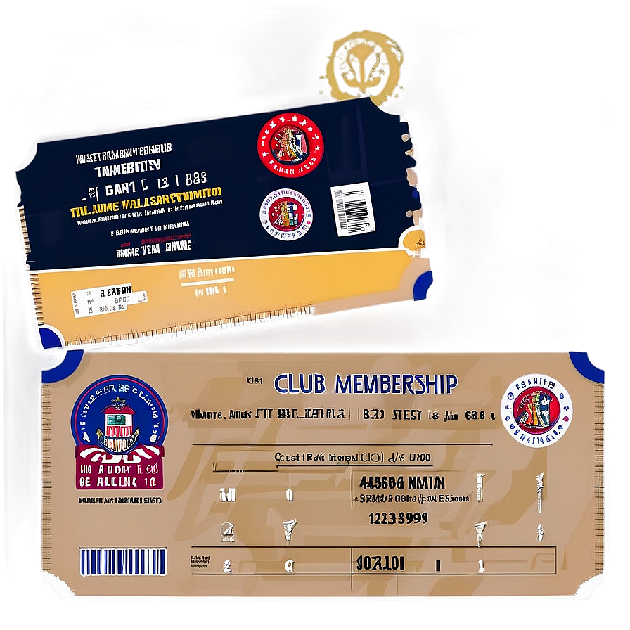 Club Membership Ticket Png Asd86 PNG Image