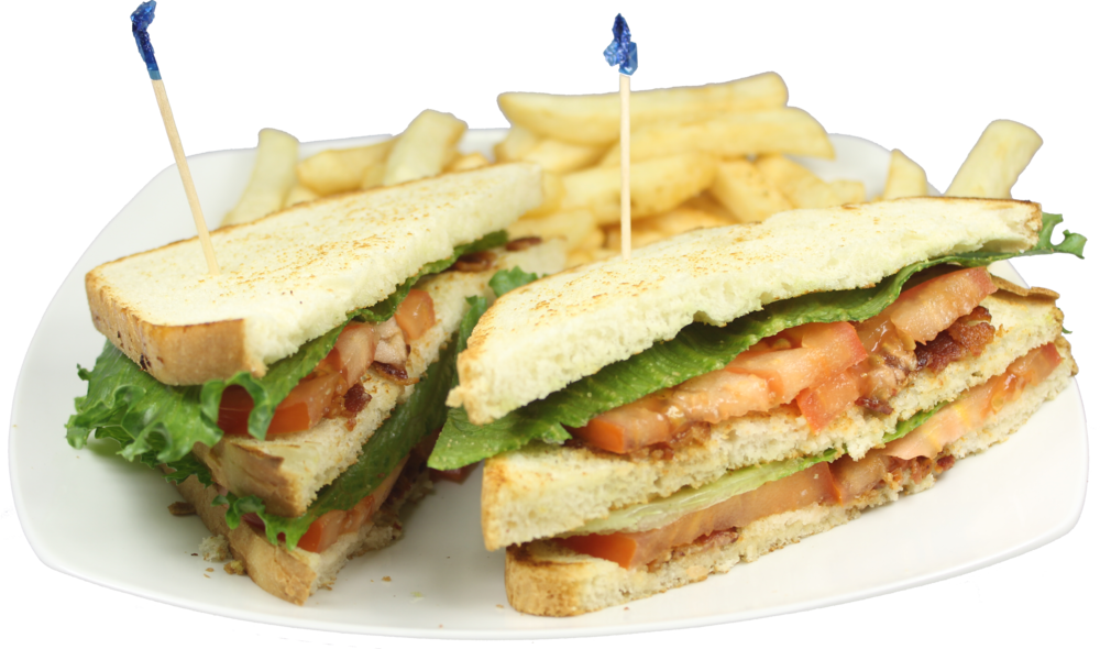 Club Sandwichwith Fries PNG Image