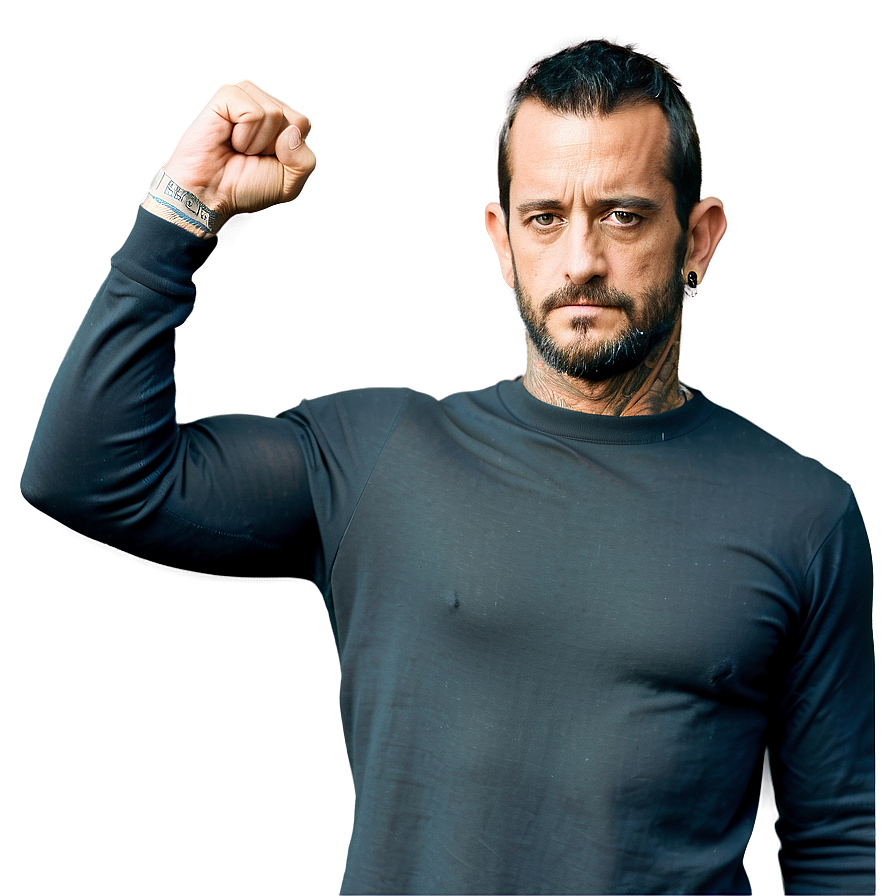 Cm Punk Fist Raise Png Amm41 PNG Image