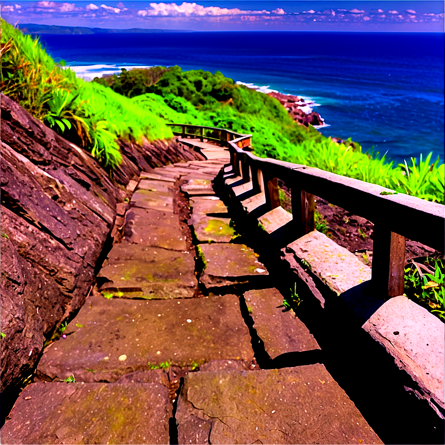 Coastal Cliff Walk Png Txu PNG Image