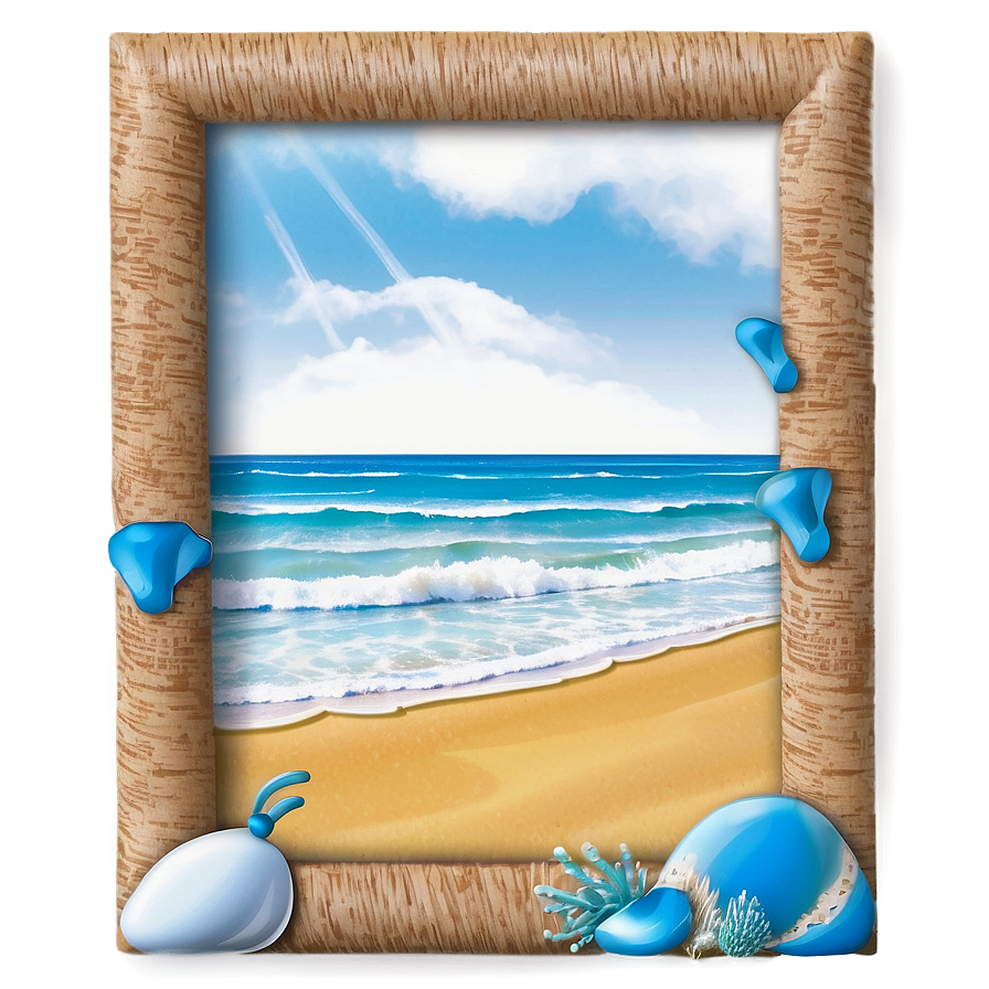 Coastal Style Picture Frame Png Pgj PNG Image