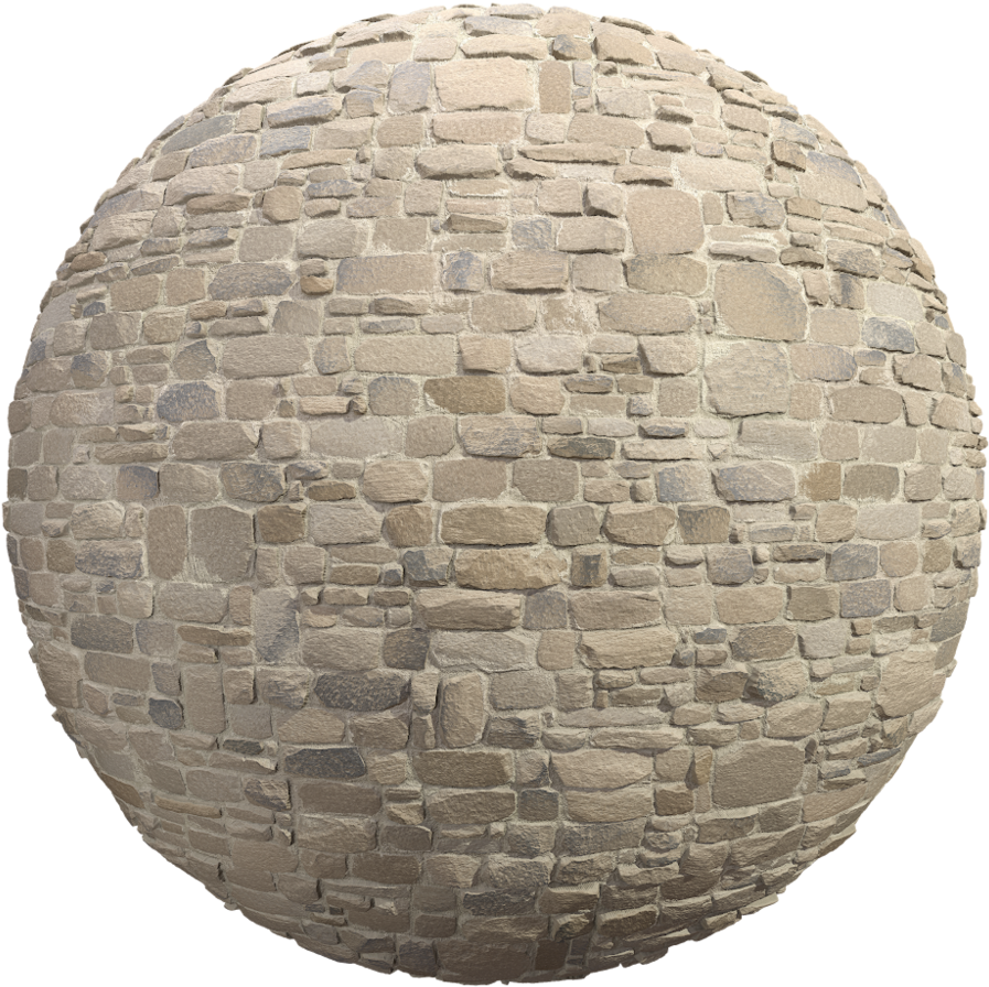 Cobblestone Sphere Texture3 D Rendering PNG Image