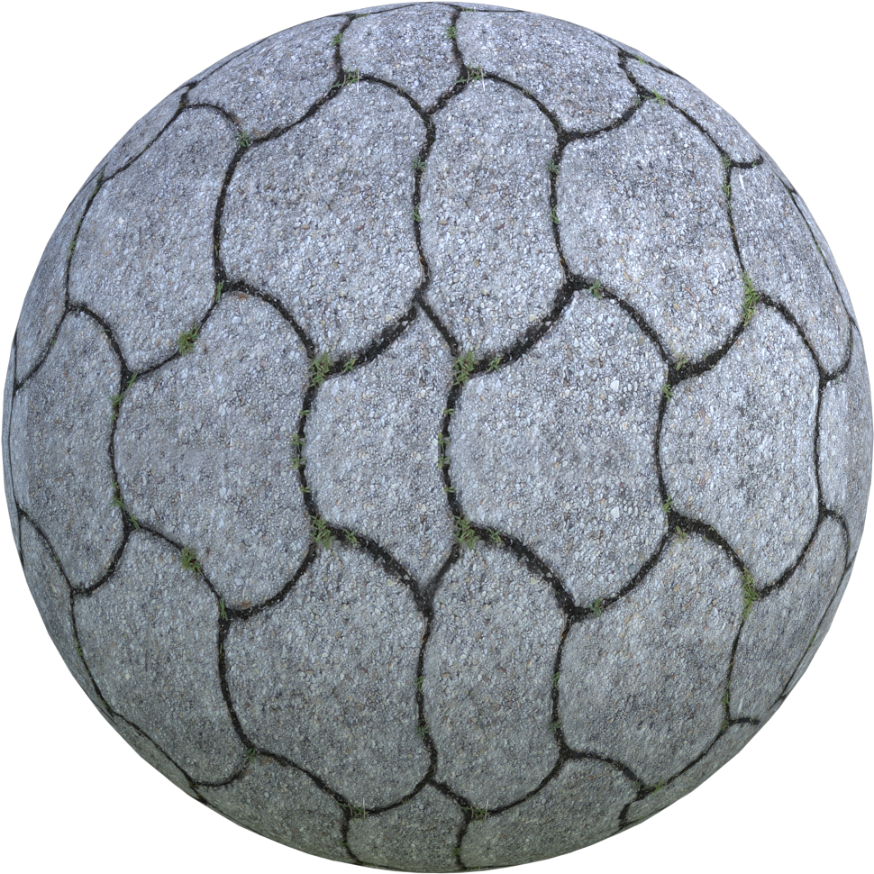 Cobblestone Texture Spherical Pattern PNG Image