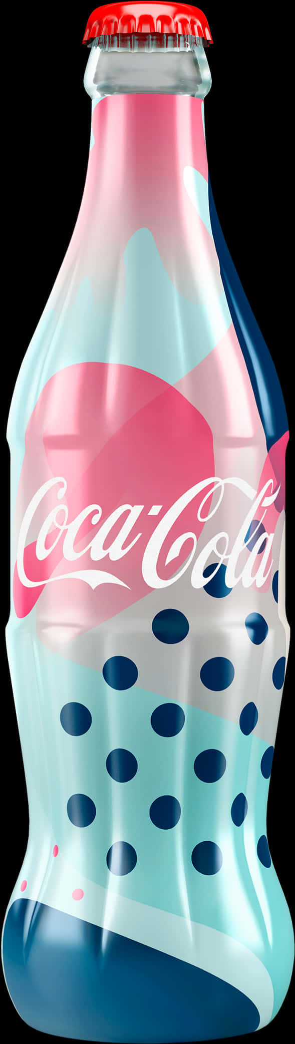 Coca Cola Artistic Bottle Design PNG Image