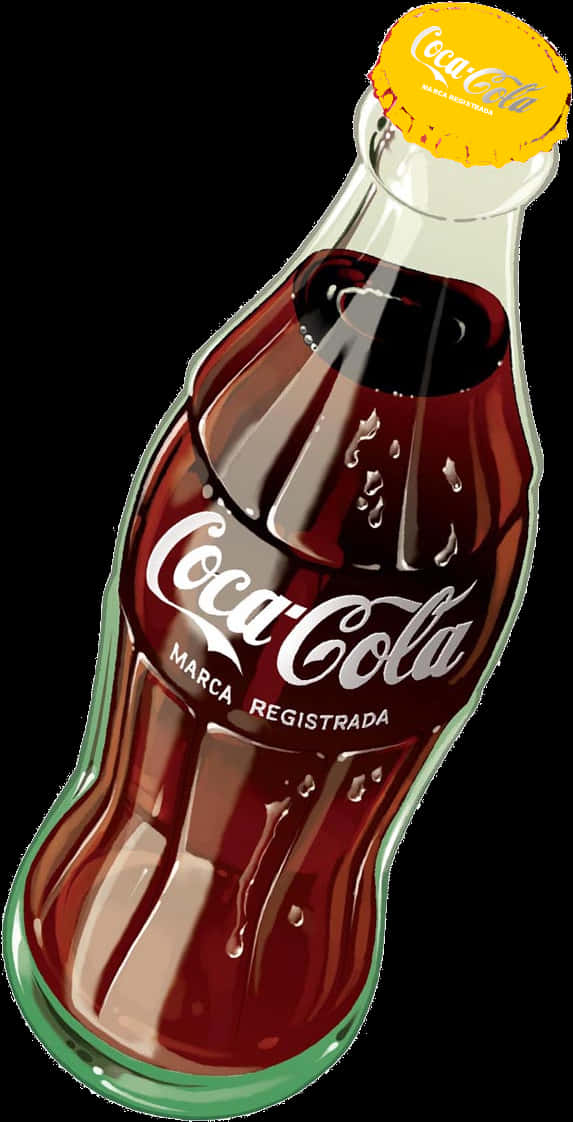 Coca Cola Bottle Classic Design PNG Image