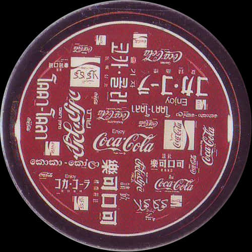 Coca Cola Logo Multilingual Circle PNG Image