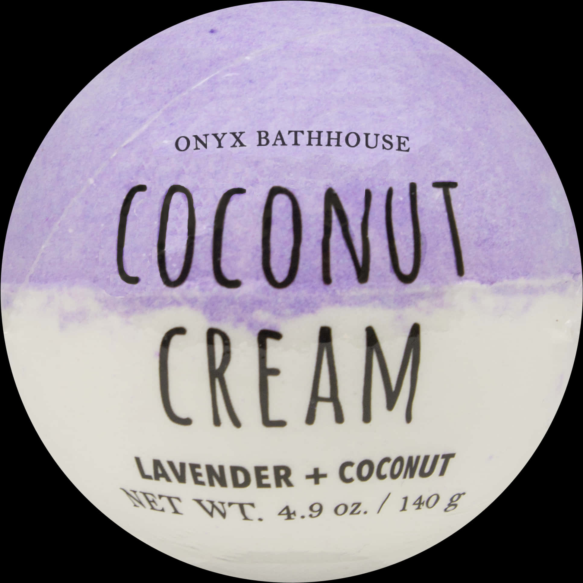 Coconut Cream Bath Bomb Label PNG Image