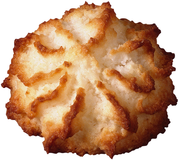 Coconut Macaroon Closeup PNG Image