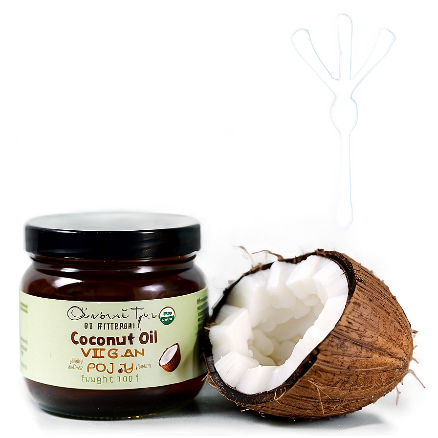 Coconut Oil Vegan Product Png Ccf51 PNG Image