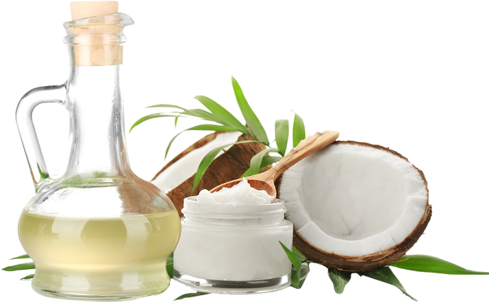 Coconut Oiland Cream Display PNG Image