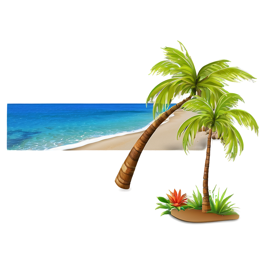 Coconut Tree And Beach Png 06202024 PNG Image