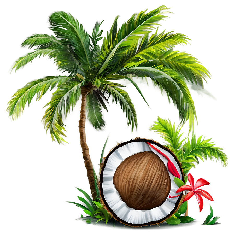 Coconut Tree And Sea Png Igw31 PNG Image