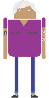 Code Is Poetry_ Animated Character PNG Image