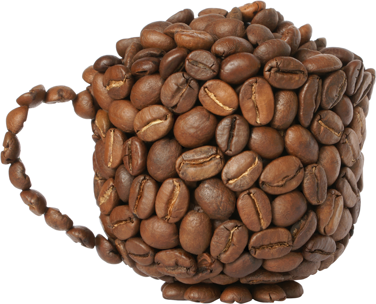 Coffee Bean Cup Design PNG Image