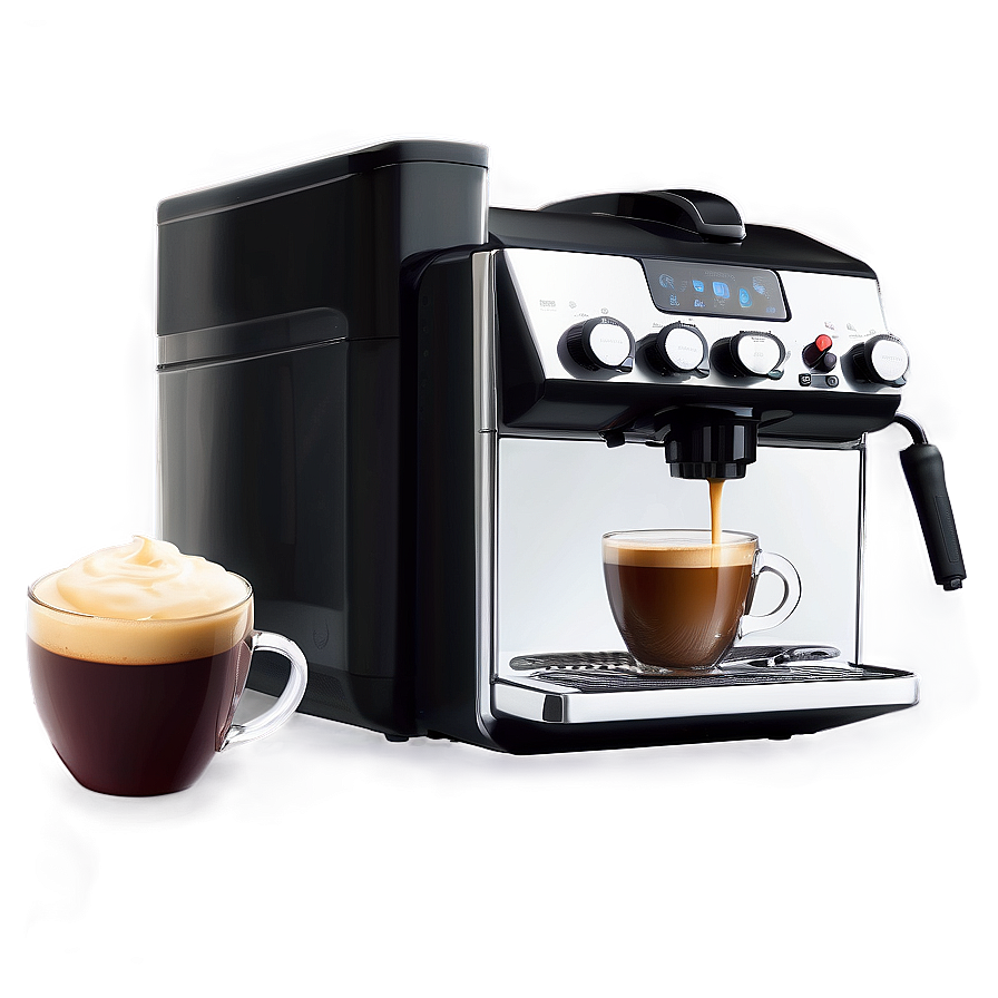 Coffee Machine With Milk Frother Png 06262024 PNG Image