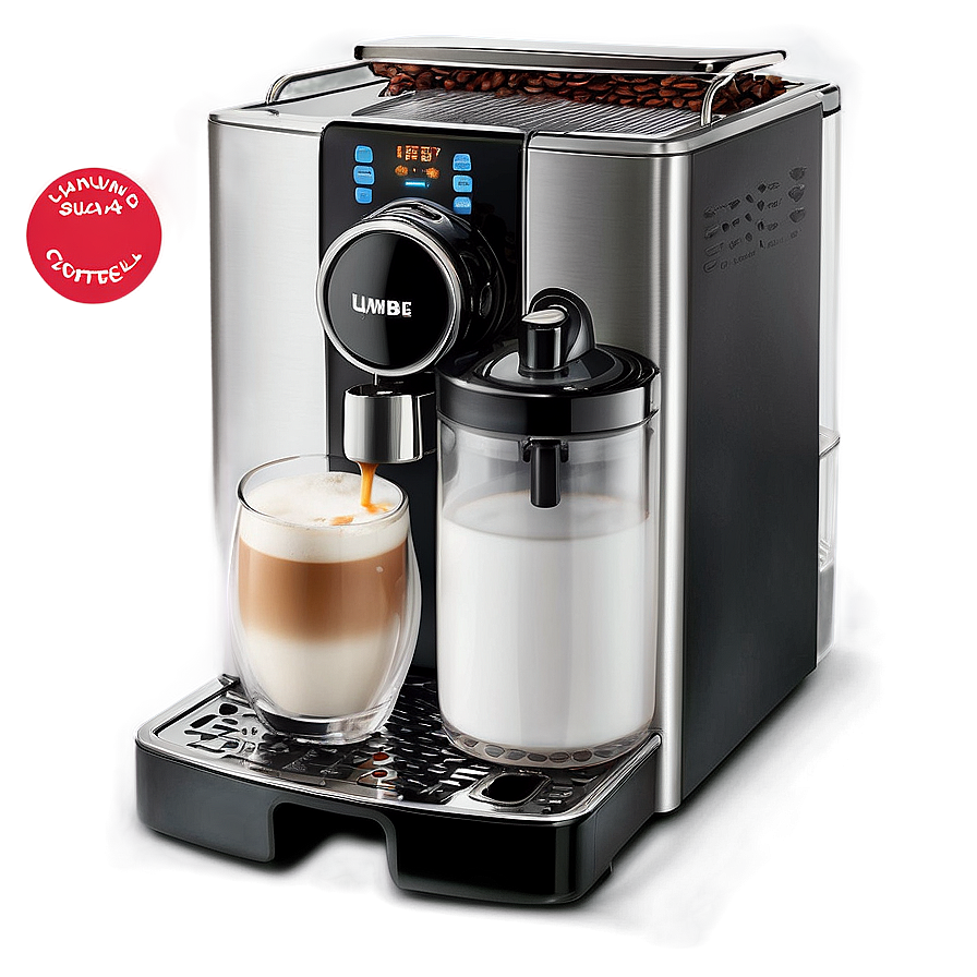 Coffee Machine With Milk Frother Png Oll12 PNG Image