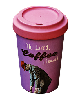 Coffee Prayer Reusable Cup PNG Image